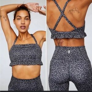 NWT Free People Movement Plié Sports Bra Size Medium Animal Print